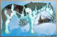 Horse Color:Thunderstruck Liver Chestnut Ice Sabino Splash 