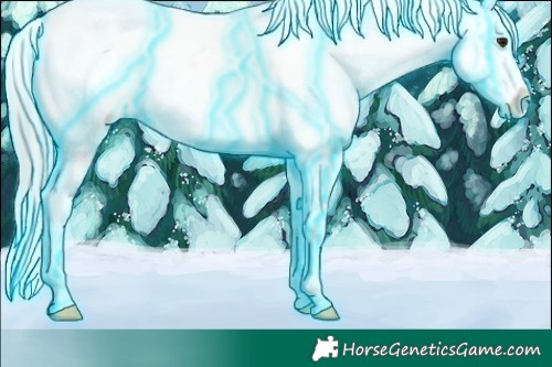 Horse Color:Thunderstruck Chocolate Black Chinchilla Sabino Tobiano Varnish Rabicano 