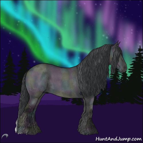 Horse Color:Midnight Brown Chinchilla Ice Roan Onyx 