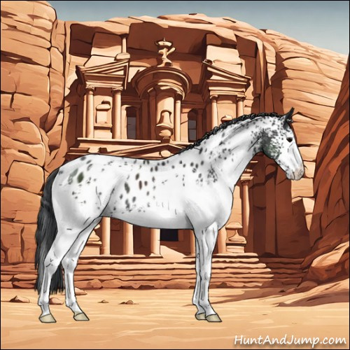 Horse Color:White Spotted Black Appaloosa