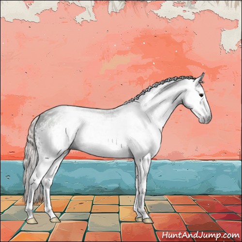Horse Color:Gray White Spotted Silver Black Sabino