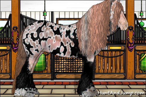 Horse Color:Chestnut Ice Tobiano Near Leopard