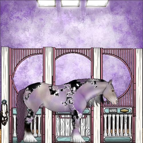 Horse Color:Platinum Black Pearl Sabino Tobiano Varnish Rabicano