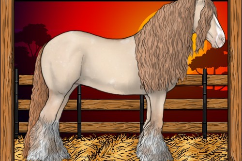 Horse Color:Gold Champagne Dun Sabino
