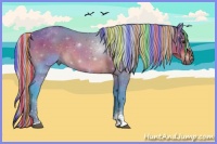 Horse Color:Painted Watercolor Silver Bay Sabino