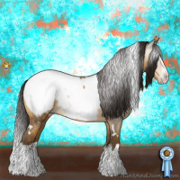 Horse Color:Gray White Spotted Amber Cream Champagne Splash Near Fewspot