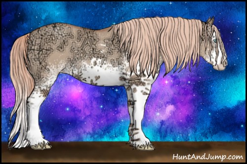 Horse Color:White Spotted Gold Champagne Ice Dun Splash 