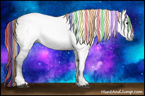 Horse Color:Gray Painted Blue Onyx Ice 