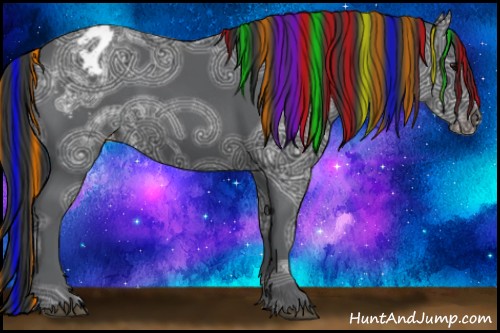 Horse Color:Painted Black Ice Appaloosa 