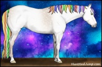 Horse Color:Gray Painted Silver Amber Champagne Dun 