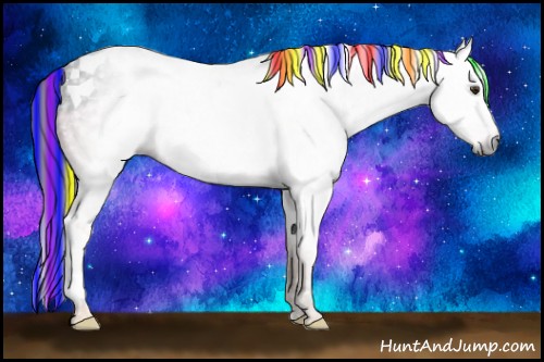 Horse Color:Gray Painted Liver Chestnut Ice Tobiano Rabicano 