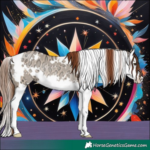 Horse Color:White Spotted Red Dun Ice Splash Rabicano 