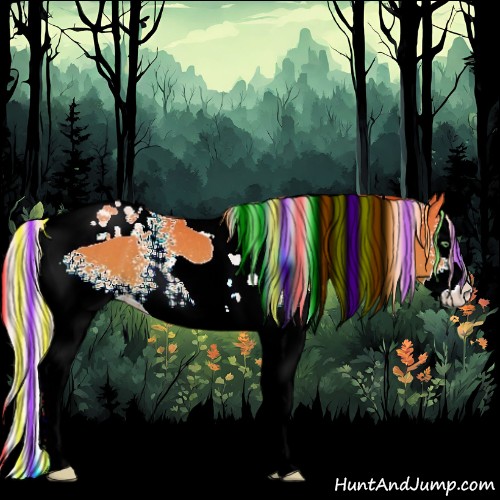 Horse Color:Painted White Spotted Silver Sable Cream Champagne Splash Tobiano Rabicano 