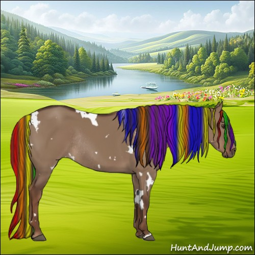 Horse Color:Painted White Spotted Liver Red Dun Rabicano 