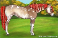 Horse Color:Painted White Spotted Red Onyx Ice