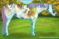 Horse Color:Painted Thunderstruck White Spotted Red Onyx 