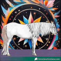 Horse Color:White Spotted Gold Champagne Tobiano Near Leopard Rabicano 