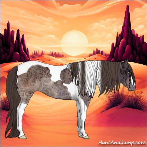 Horse Color:Amber Champagne Ice Tobiano Rabicano 