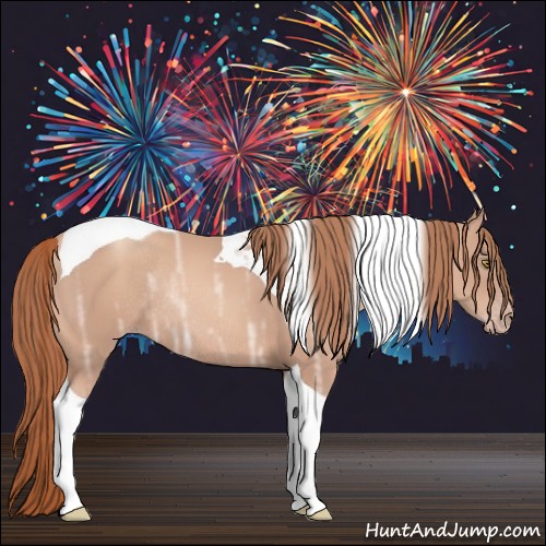 Horse Color:Gold Champagne Ice Tobiano Rabicano 