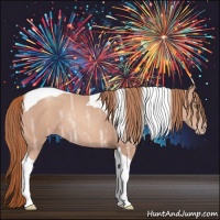 Horse Color:Gold Champagne Ice Tobiano Rabicano 