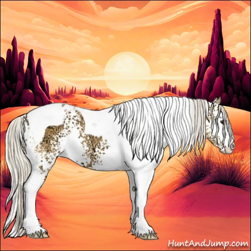 Horse Color:White Spotted Silver Buckskin Ice Tobiano 