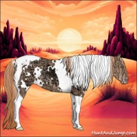 Horse Color:White Spotted Gold Champagne Ice Tobiano 