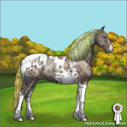 Horse Color:Painted Gold Champagne Ice Onyx Sabino Tobiano Appaloosa 
