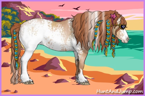 Horse Color:White Spotted Buckskin Pearl Sabino 