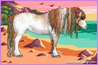 Horse Color:White Spotted Buckskin Pearl Sabino 