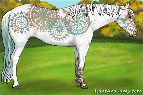 Horse Color:Liver Red Dun Sabino 