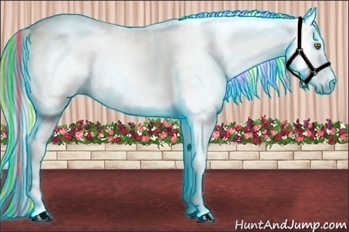 Horse Color:Gray Painted Thunderstruck Smoky Blue Onyx Pearl 