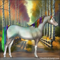 Horse Color:Platinum Painted Brown Pearl Onyx 