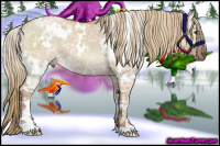 Horse Color:White Spotted Red Dun Ice Rabicano 