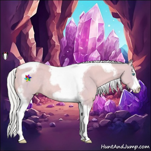Horse Color:Watercolor Silver Perlino Splash Tobiano Frame Rabicano