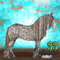 Horse Color:Smoky Grullo Splash Snowflake Varnish 