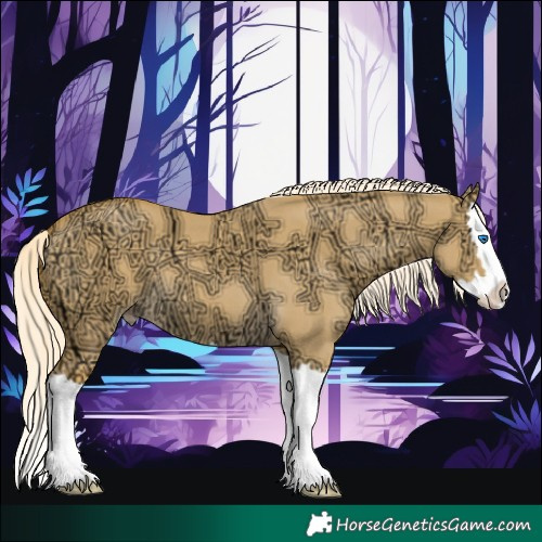 Horse Color:Gold Cream Champagne Ice Dun Splash