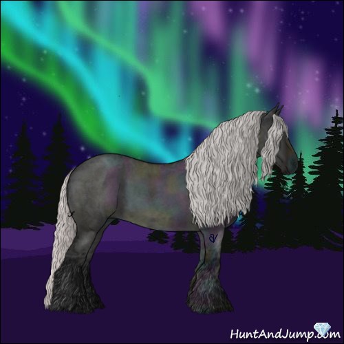 Horse Color:Platinum Midnight Silver Brown Ice Roan Dun 