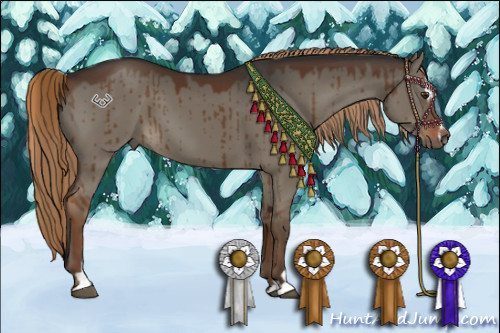 Horse Color:Liver Red Dun Sabino Brindle 
