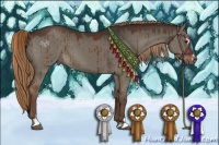 Horse Color:Liver Red Dun Sabino Brindle