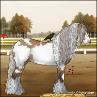 Horse Color:White Spotted Silver Bay Dun Frame