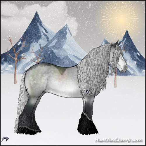 Horse Color:Silver Brown Chinchilla Dun Tobiano