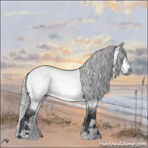 Horse Color:Silver Brown Chinchilla Roan Dun 