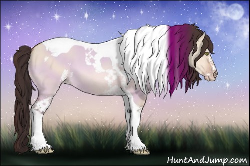 Horse Color:Sable Champagne Dun Sabino Tobiano