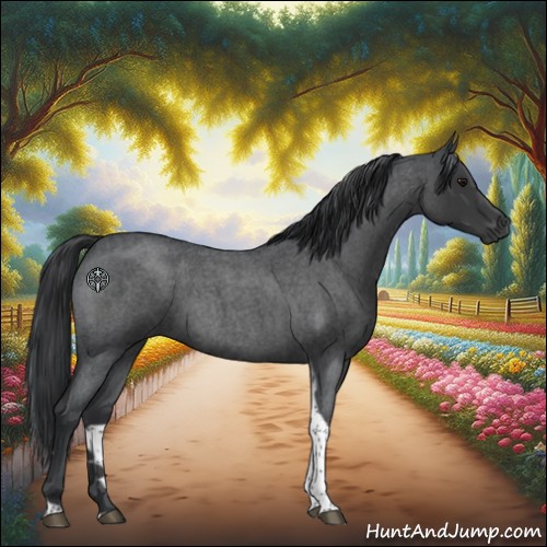 Horse Color:Blue Roan Tobiano 
