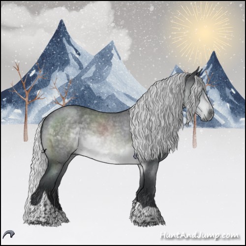 Horse Color:Silver Brown Chinchilla Roan Tobiano 