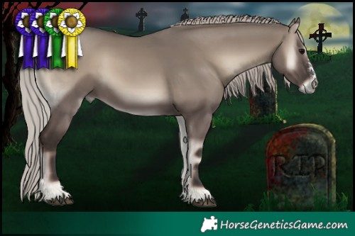 Horse Color:Silver Grullo Onyx Sabino 