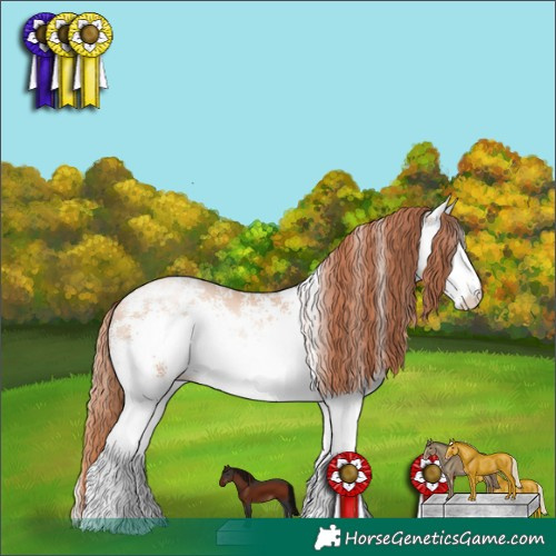 Horse Color:White Spotted Classic Champagne Pearl