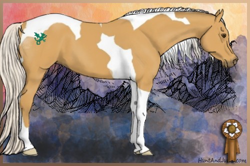 Horse Color:Silver Buckskin Tobiano 