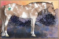 Horse Color:White Spotted Blue Roan Pearl Varnish 