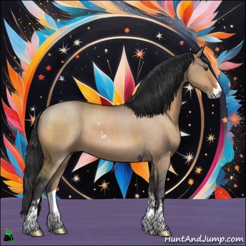 Horse Color:Brown Dun Sabino 